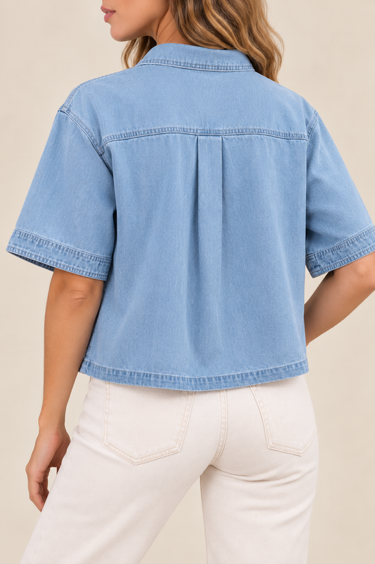 Light Denim Short Sleeve Shirt