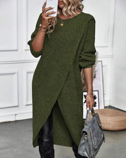 Draped Knit Dress