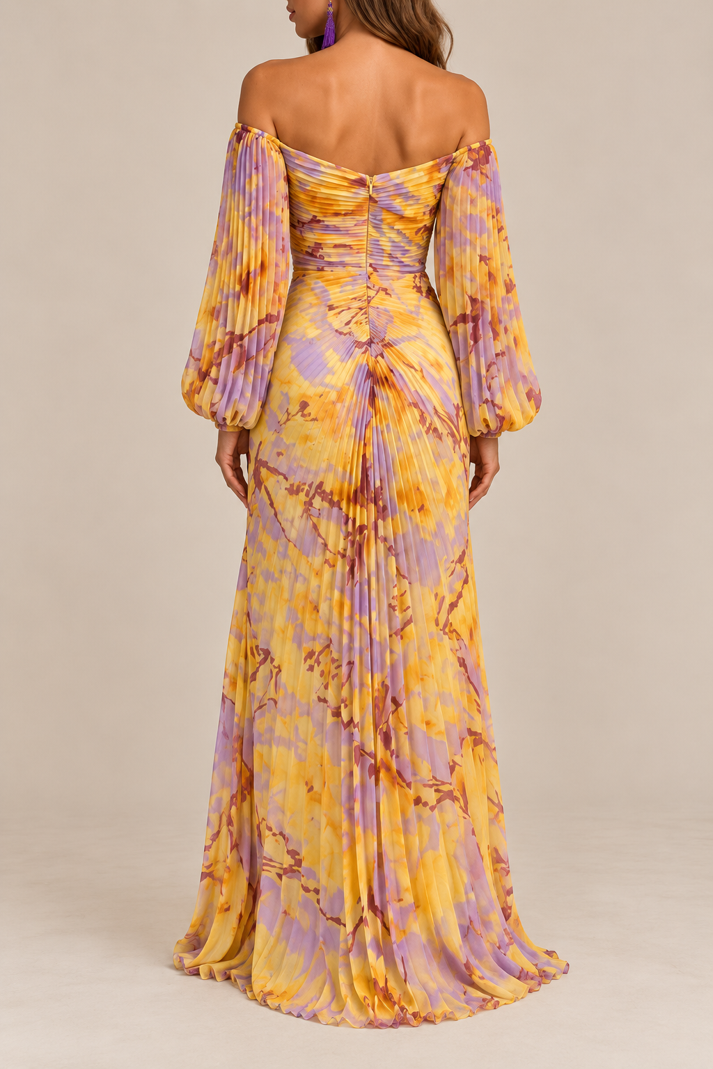 Floral Deep-V Maxi Dress