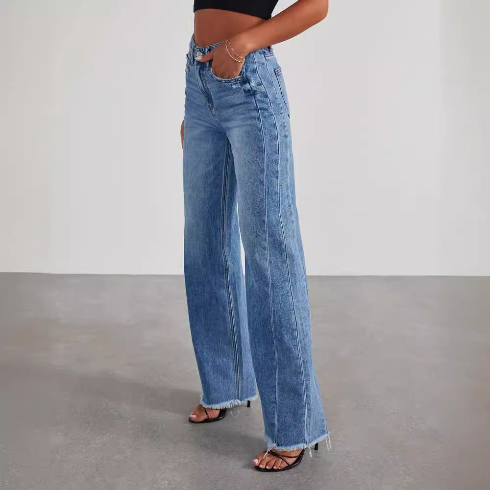 High-Waisted Wide-Leg Jeans