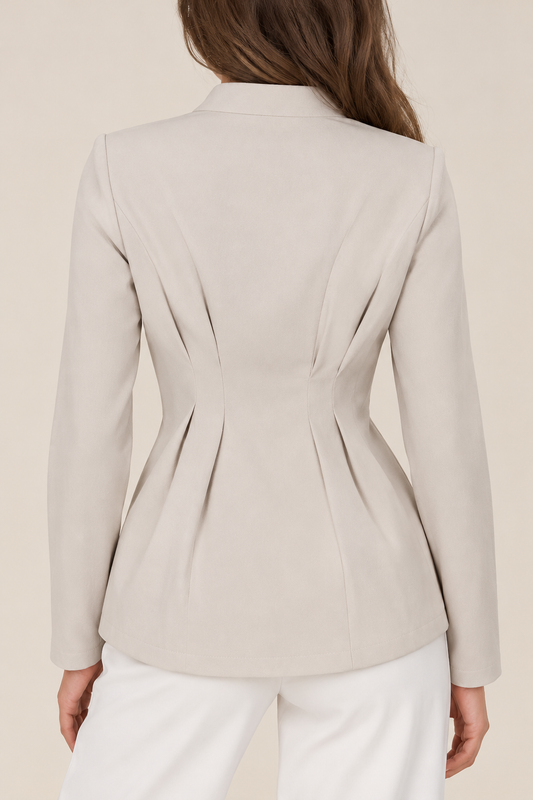 Single Breasted Cinched Waist Blazer