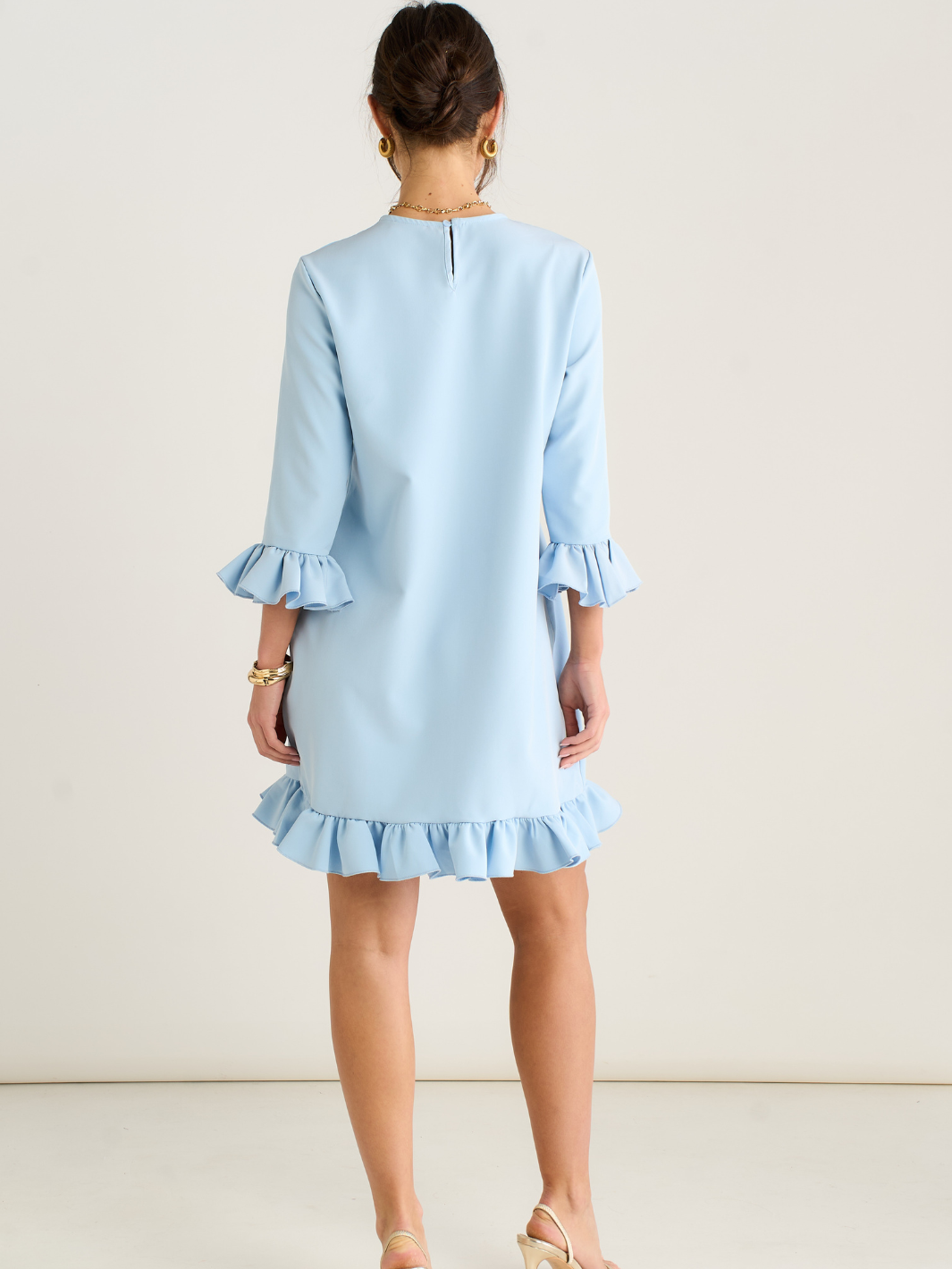 Light Blue Shift Mini Dress