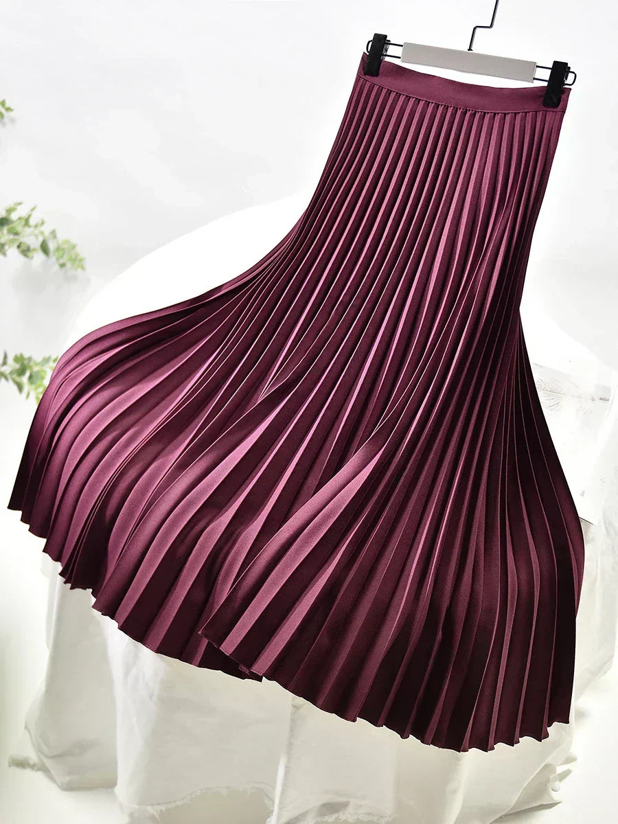 Flowing Pleated Maxi Skirt