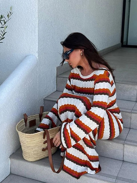 Cotton Knit Maxi Dress