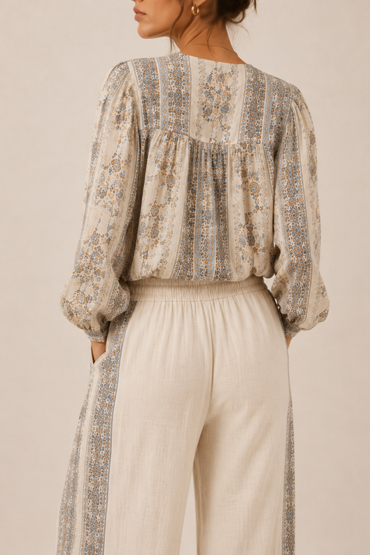 Draped blouse - back