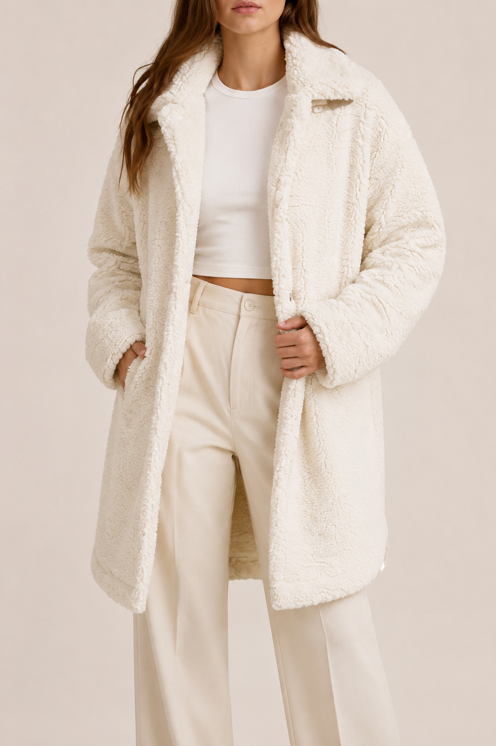 Winter jacket white - front