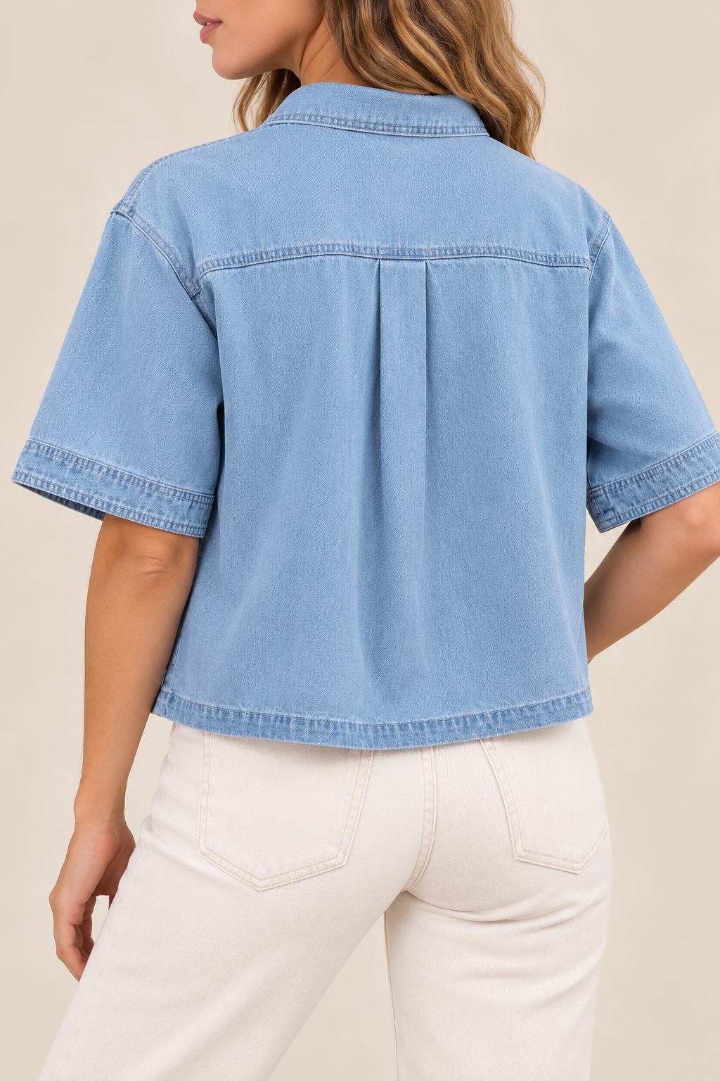 Light Denim Short Sleeve Shirt