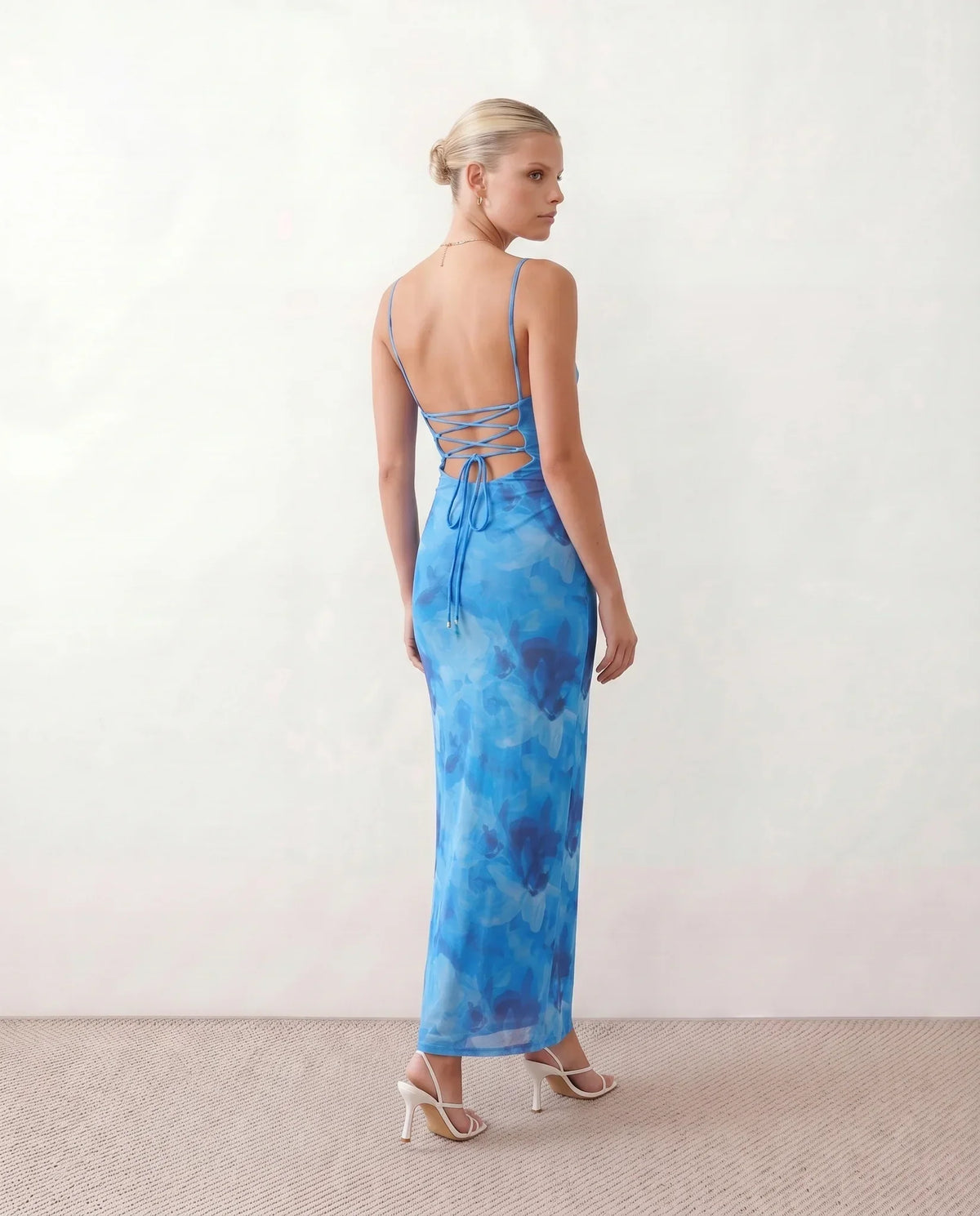 Floral Cowl Neck Maxi Dress