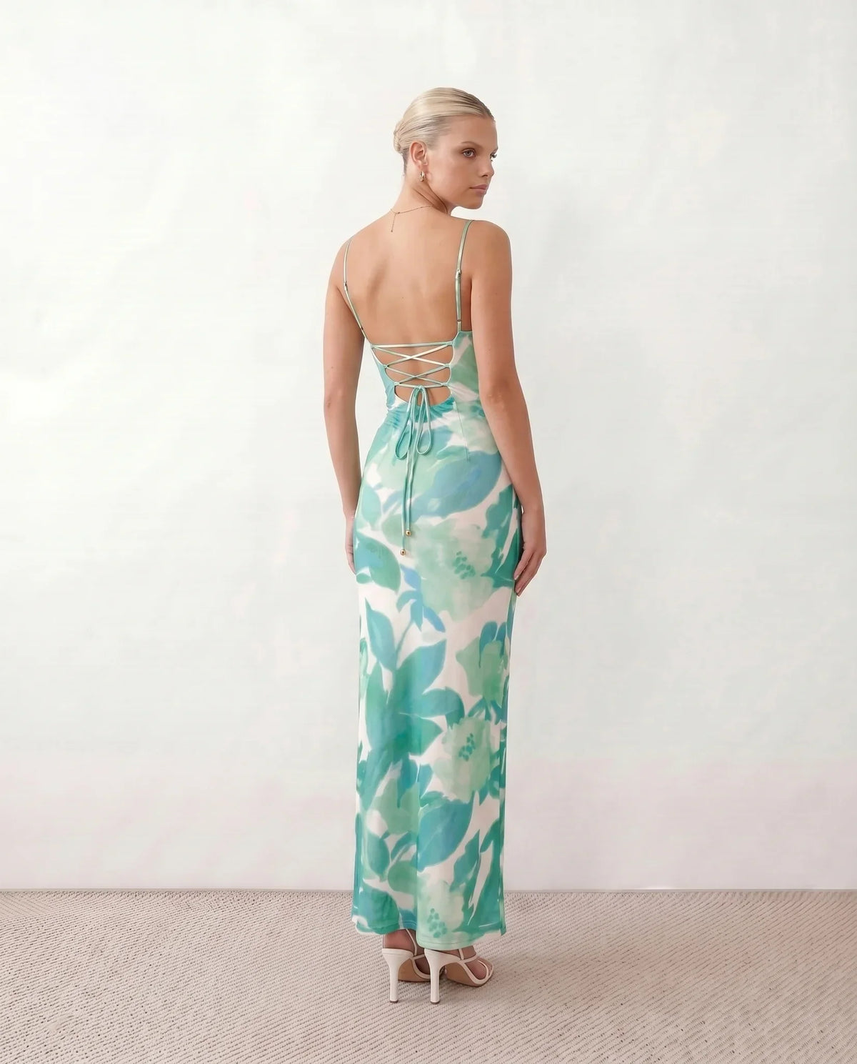 Floral Cowl Neck Maxi Dress