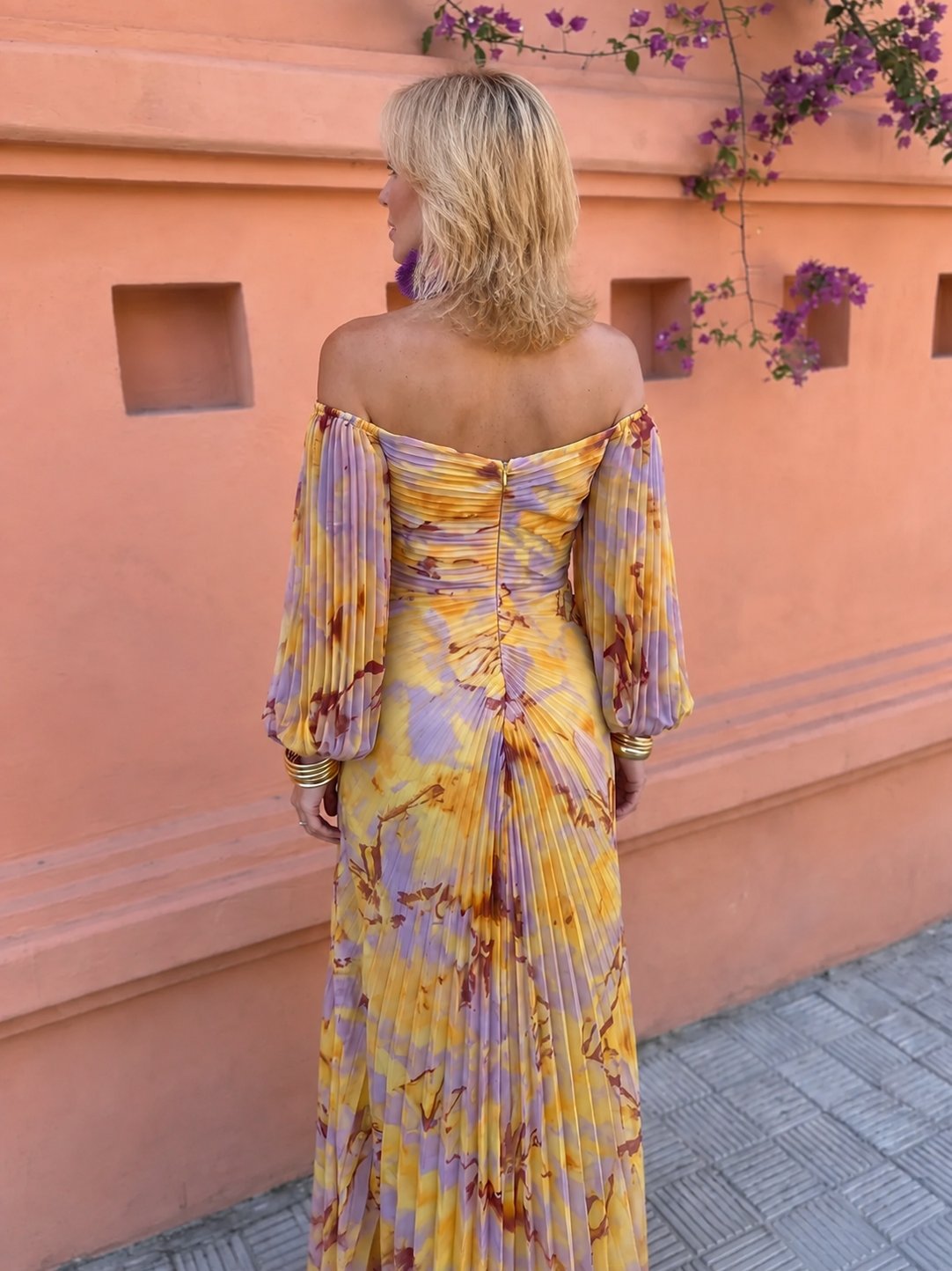 Floral Deep-V Maxi Dress
