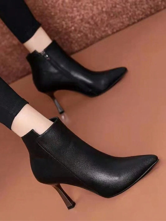 Pointed Toe Stiletto Ankle Boots