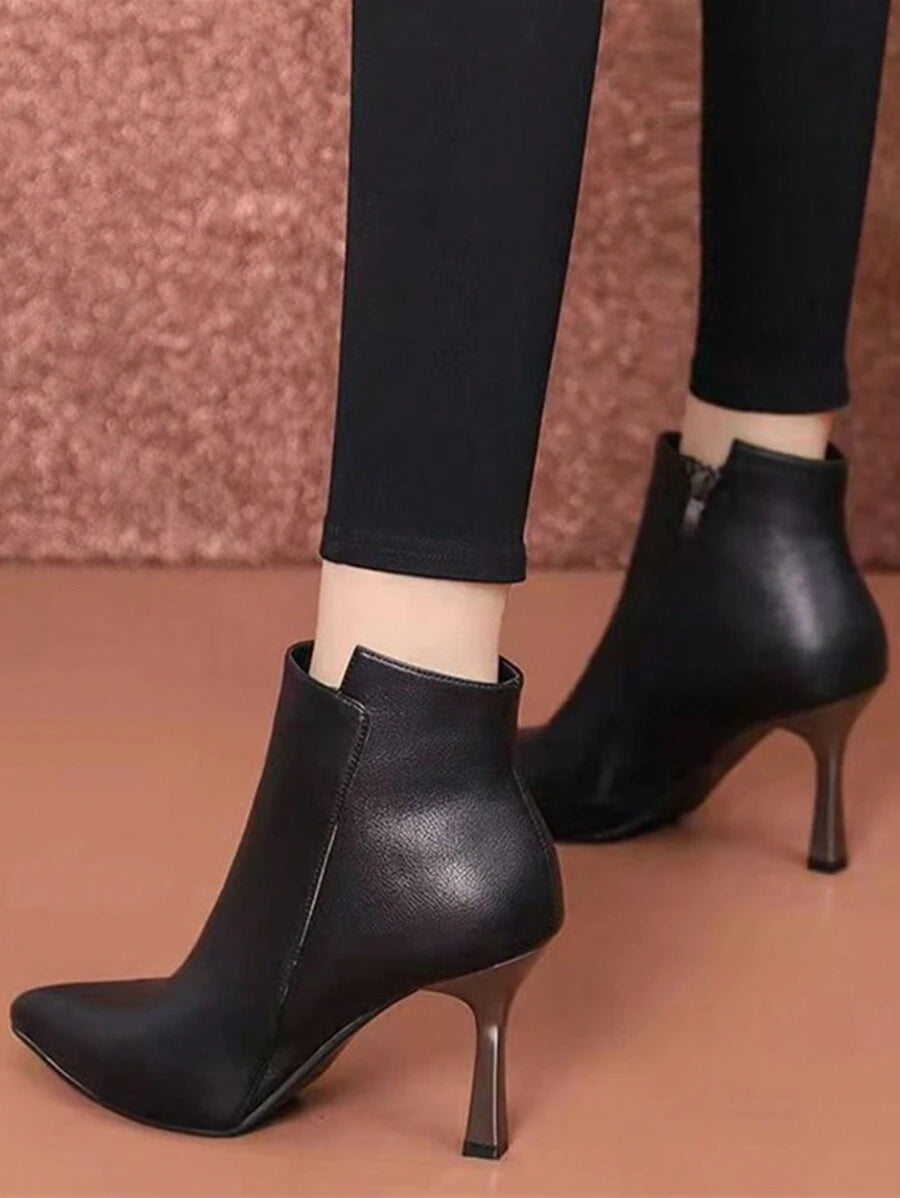 Pointed Toe Stiletto Ankle Boots