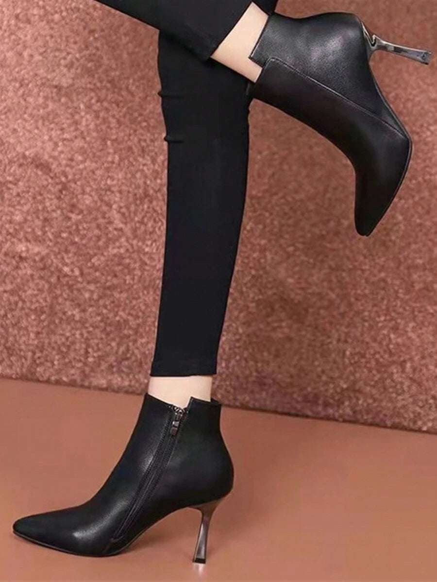 Pointed Toe Stiletto Ankle Boots