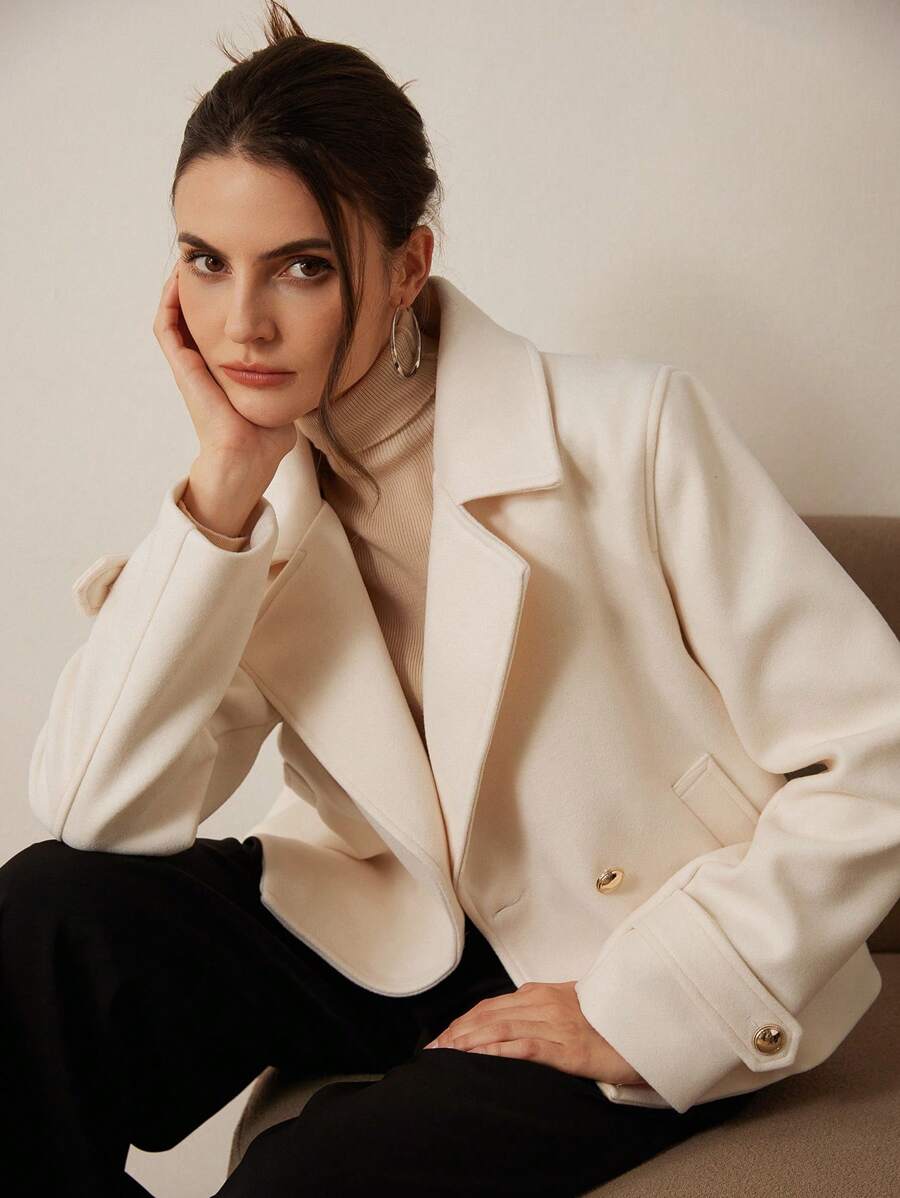 Double Breasted Cropped Jacket
