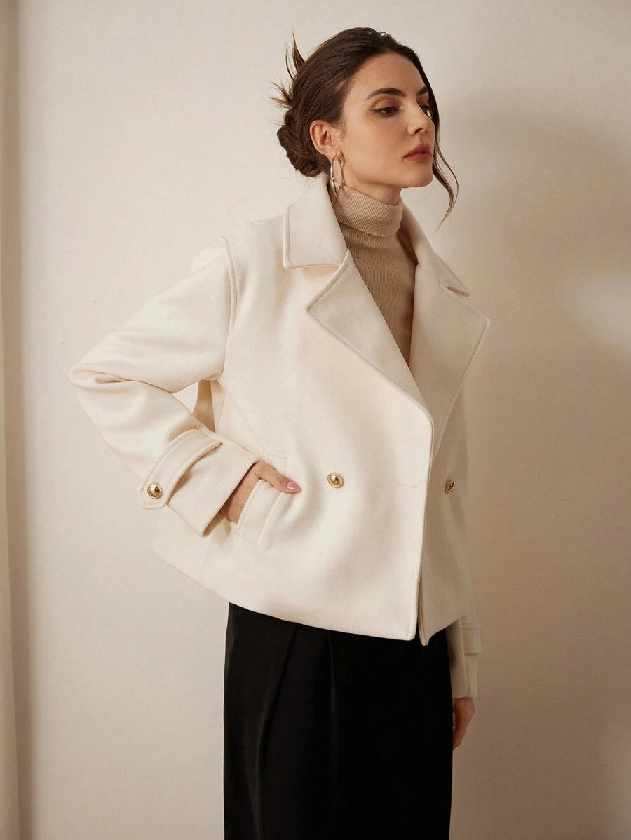 Double Breasted Cropped Jacket