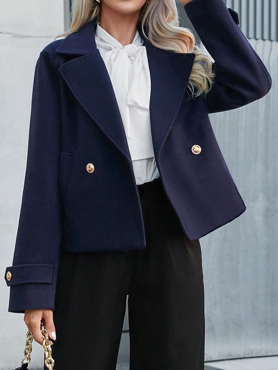 Double Breasted Cropped Jacket