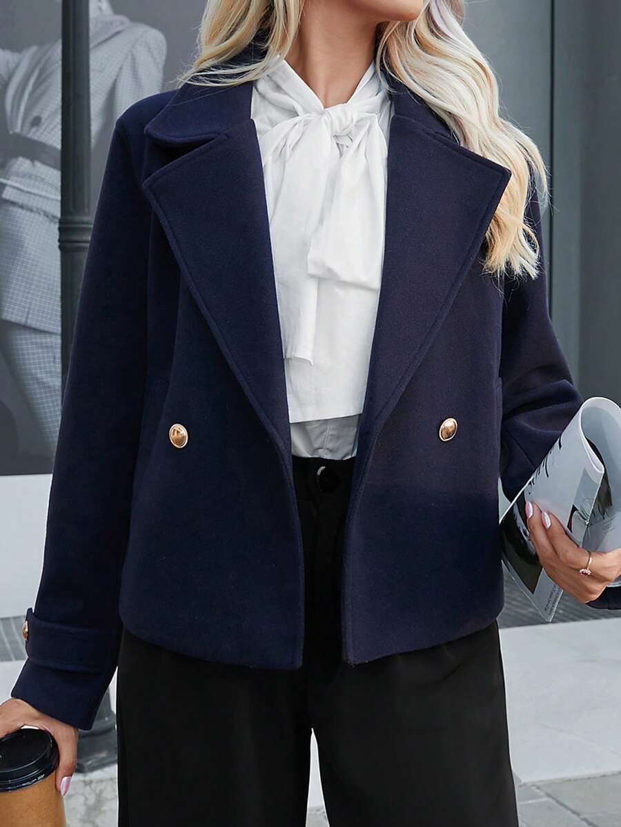 Double Breasted Cropped Jacket