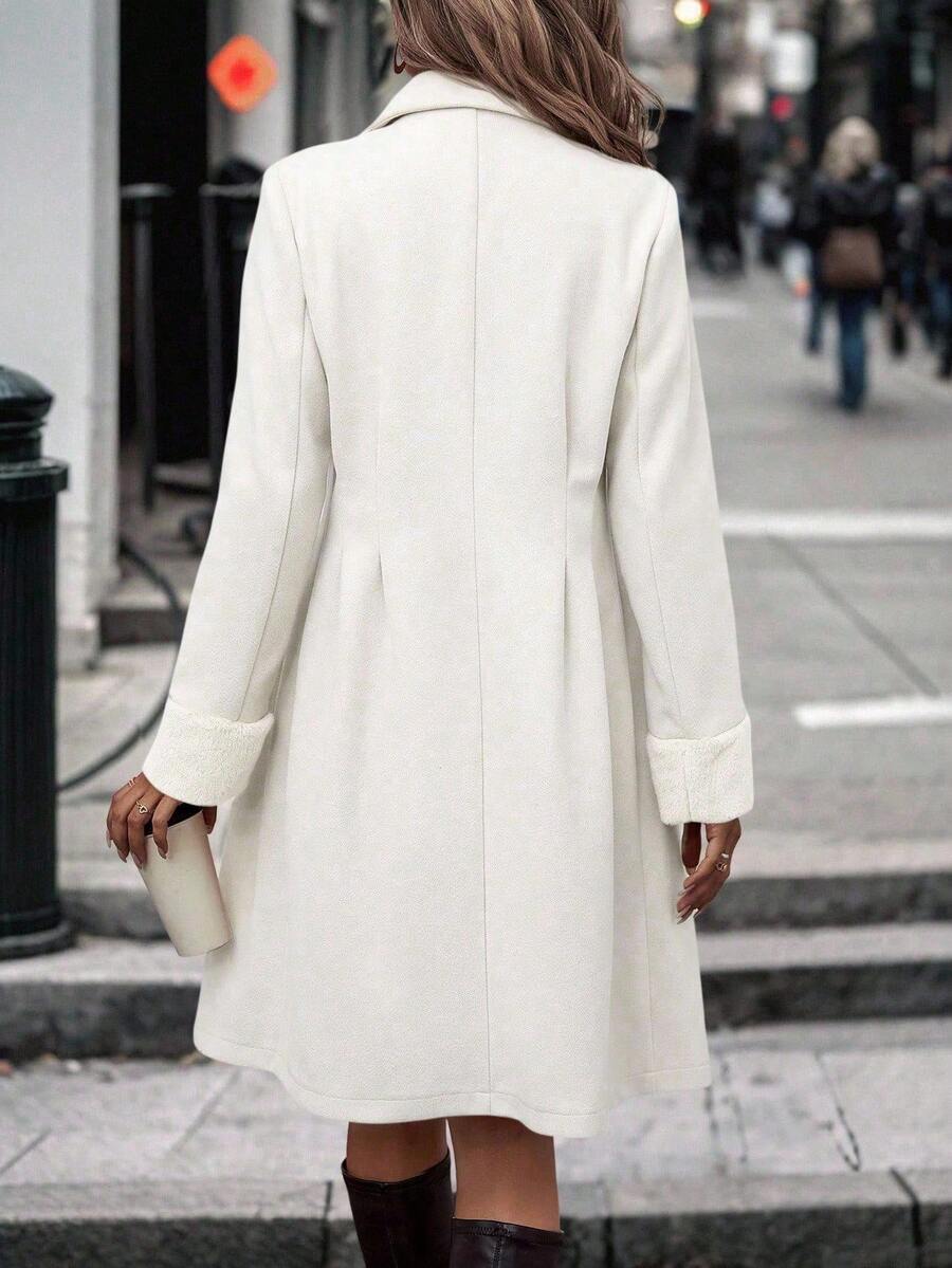 Lapel Double Breasted Overcoat
