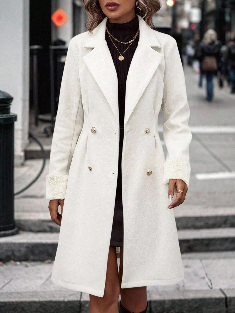 Lapel Double Breasted Overcoat