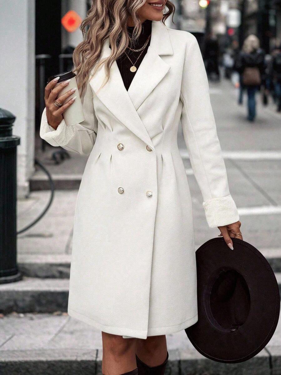 Lapel Double Breasted Overcoat