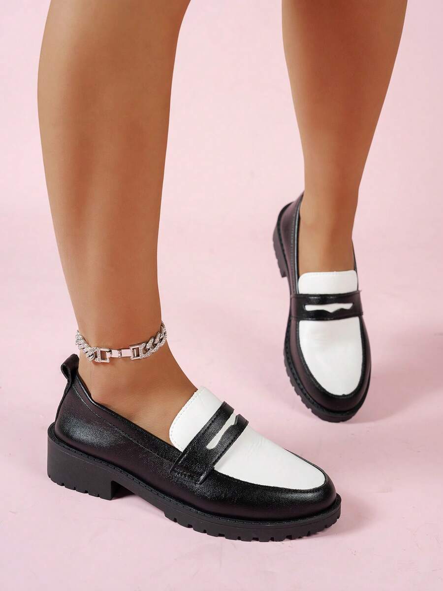 Soft Leather Look Penny Loafers