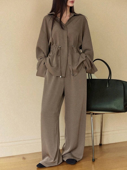 Twist Knot Tank, Long Cardigan and Pants Set