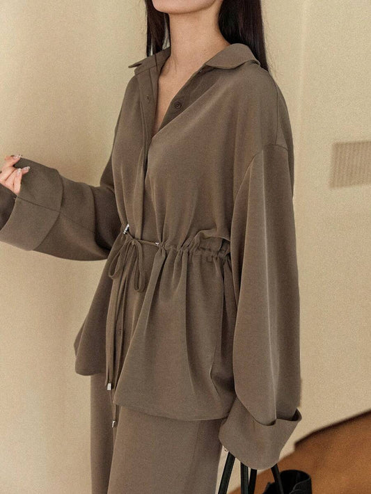 Twist Knot Tank, Long Cardigan and Pants Set
