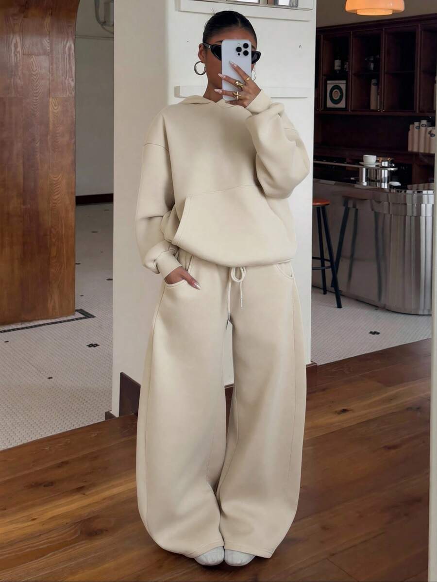 Hoodie and Relaxed Sweatpants Set