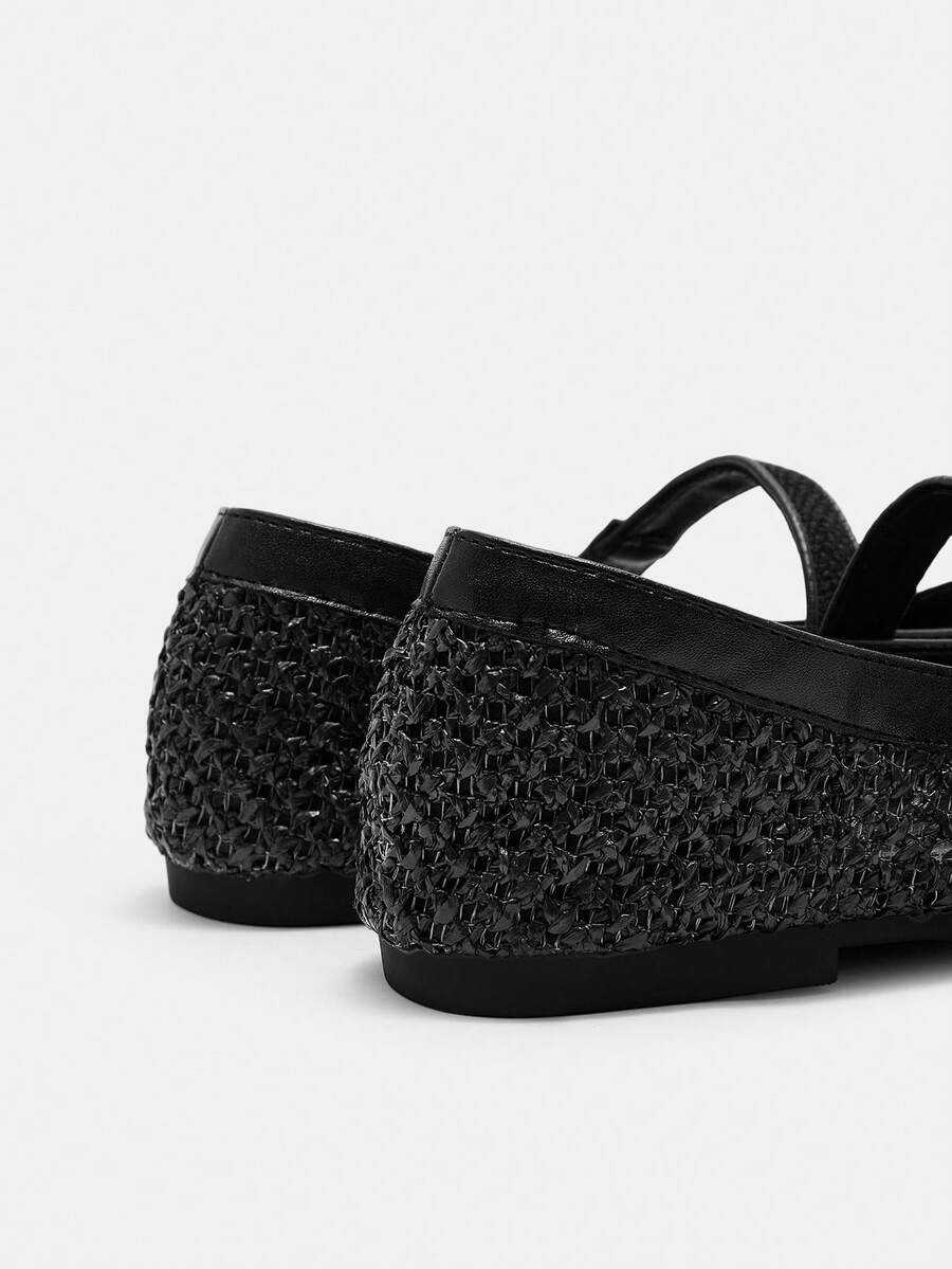 Square Toe Mary Jane Ballet Flats