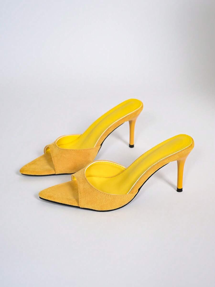 Pointed Toe Knot Stiletto Mules