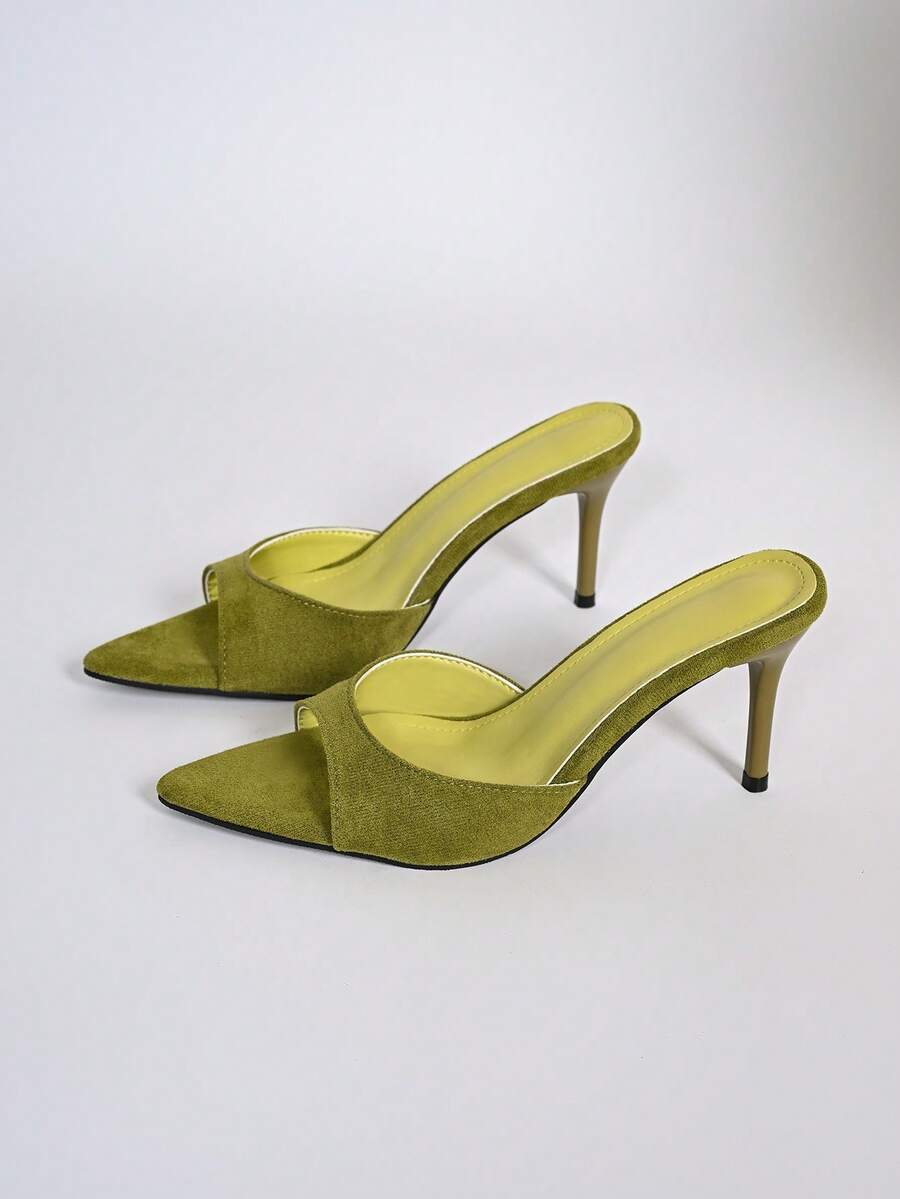 Pointed Toe Knot Stiletto Mules
