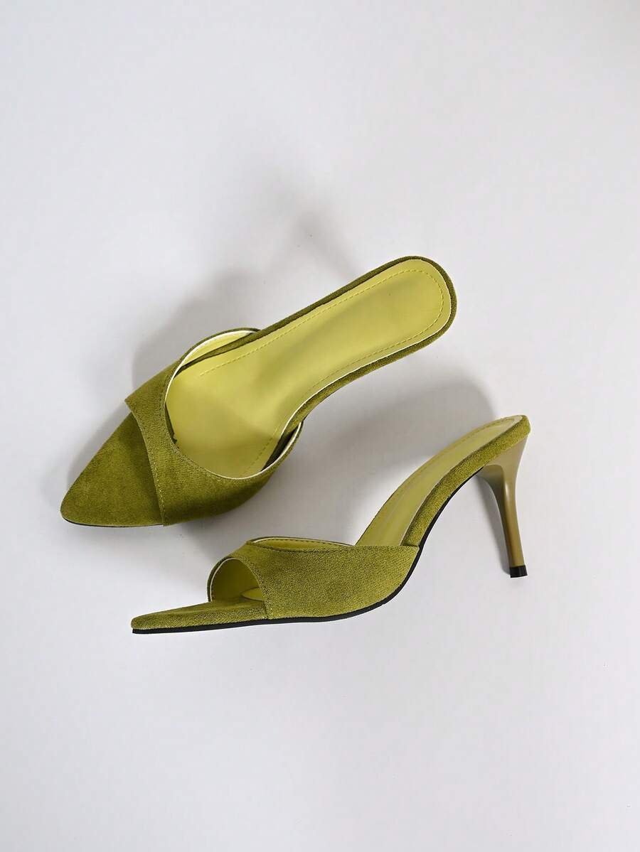Pointed Toe Knot Stiletto Mules