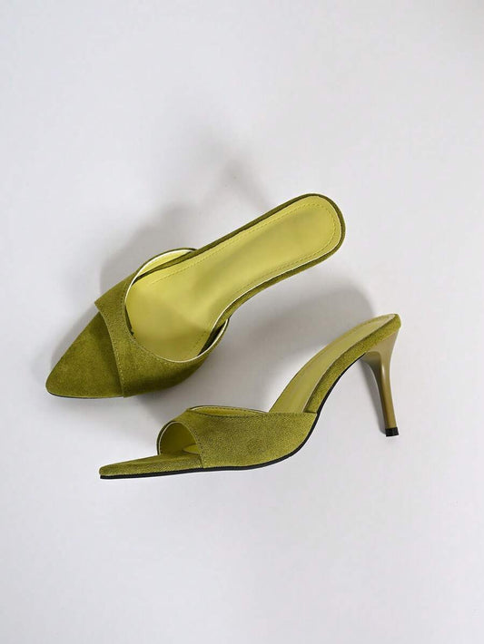 Pointed Toe Knot Stiletto Mules
