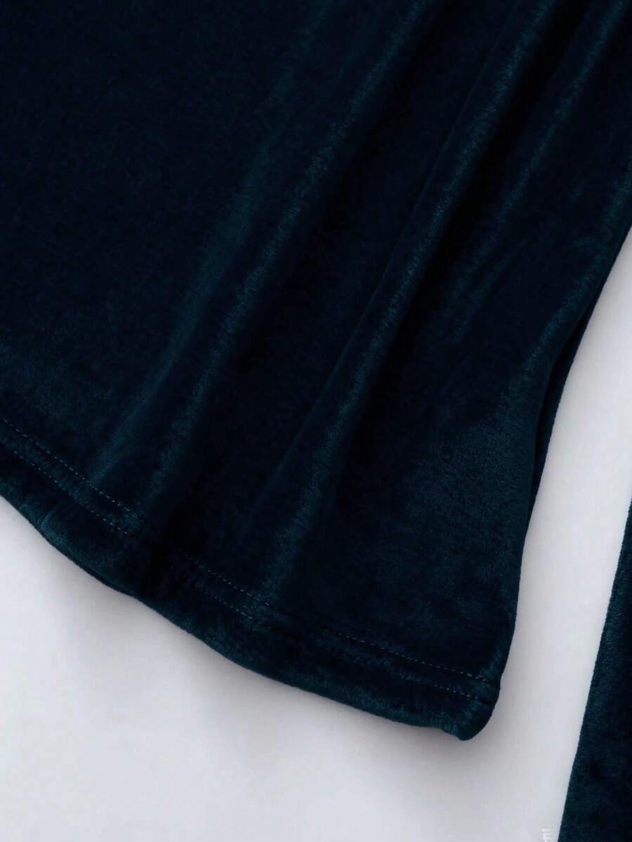 Thermal Lined High Round Neck Long Sleeve Tee