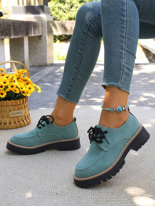 Lace Up Platform Loafers