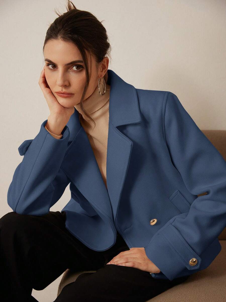 Double Breasted Cropped Jacket