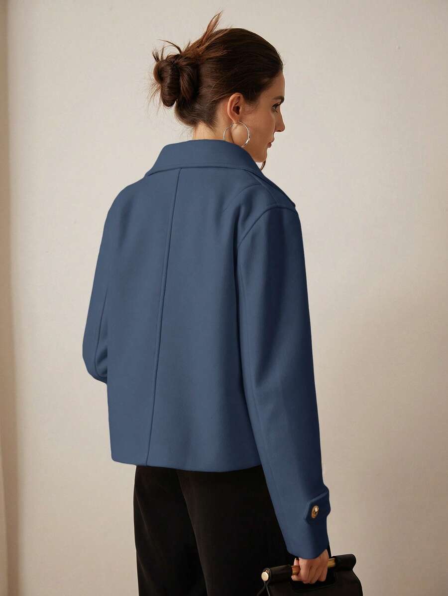 Double Breasted Cropped Jacket