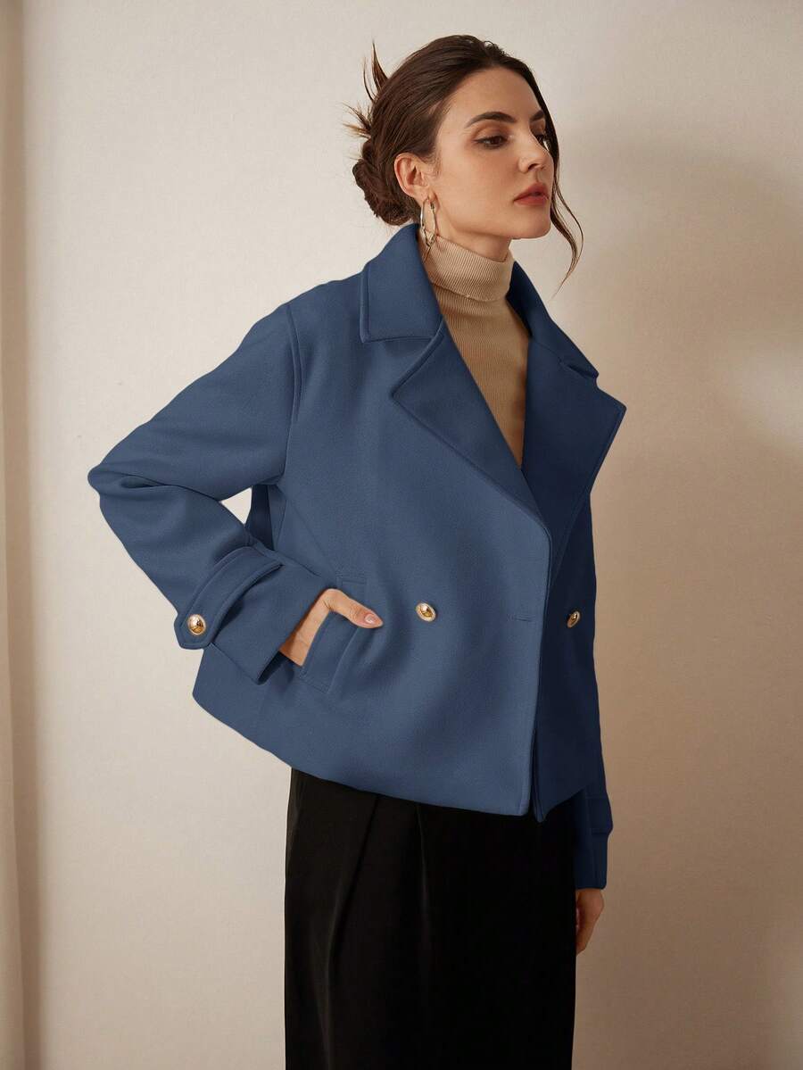 Double Breasted Cropped Jacket