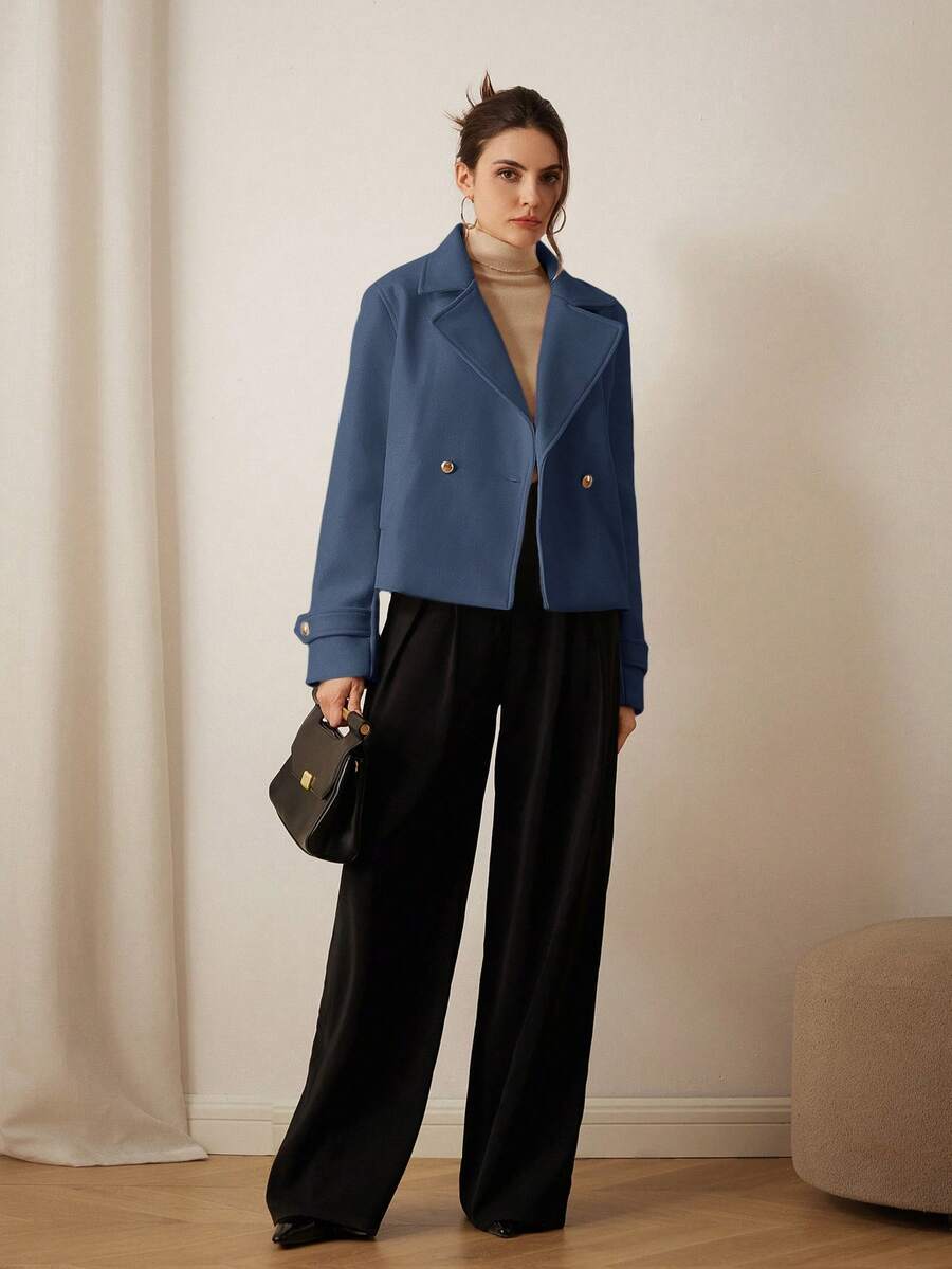 Double Breasted Cropped Jacket