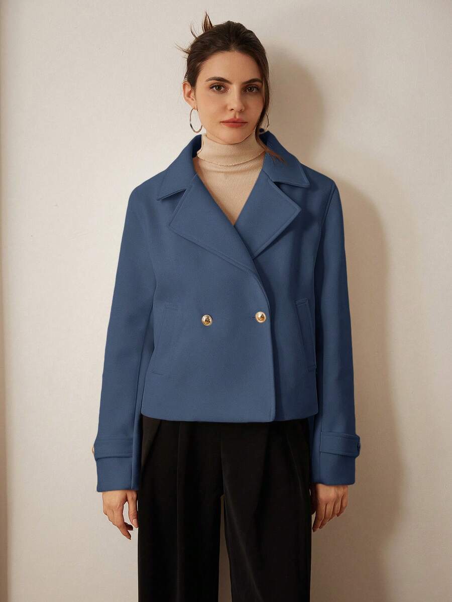 Double Breasted Cropped Jacket
