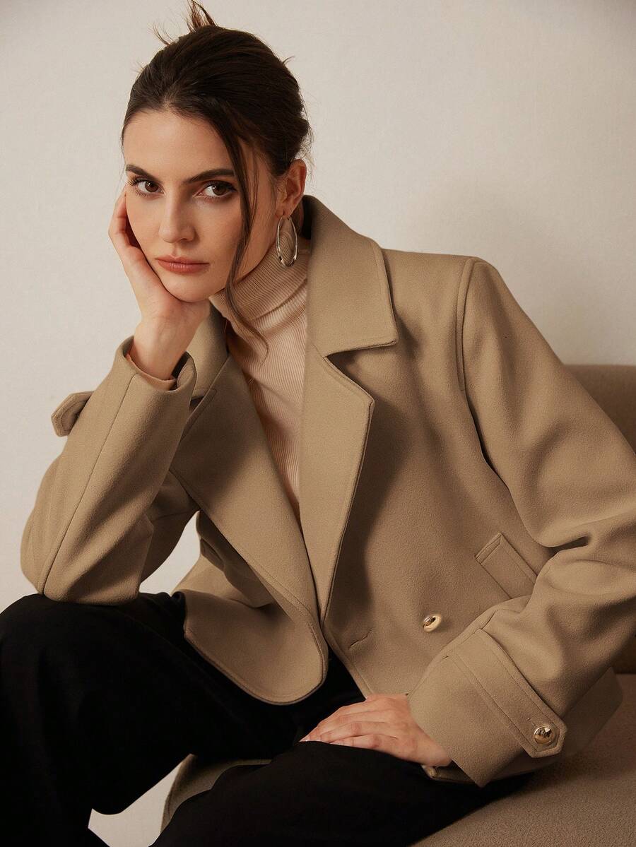 Double Breasted Cropped Jacket
