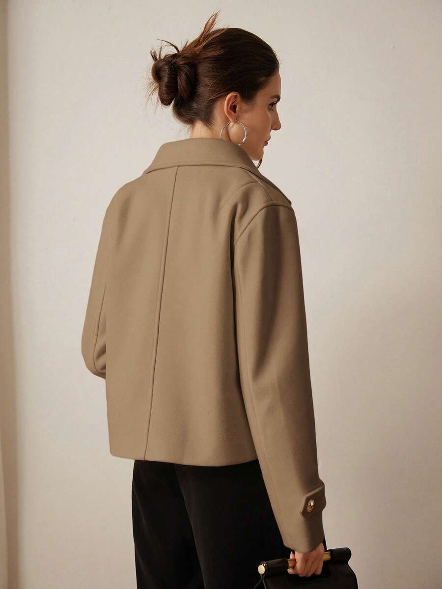 Double Breasted Cropped Jacket