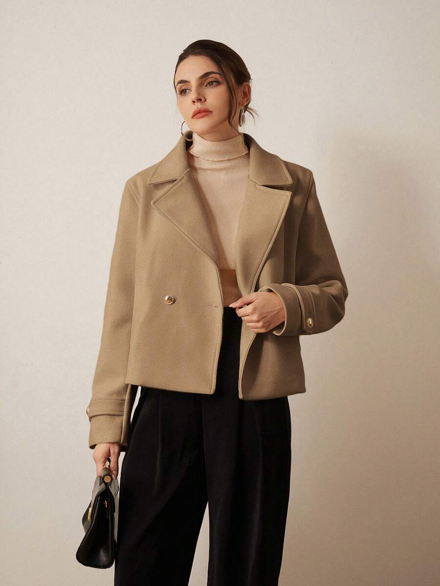 Double Breasted Cropped Jacket