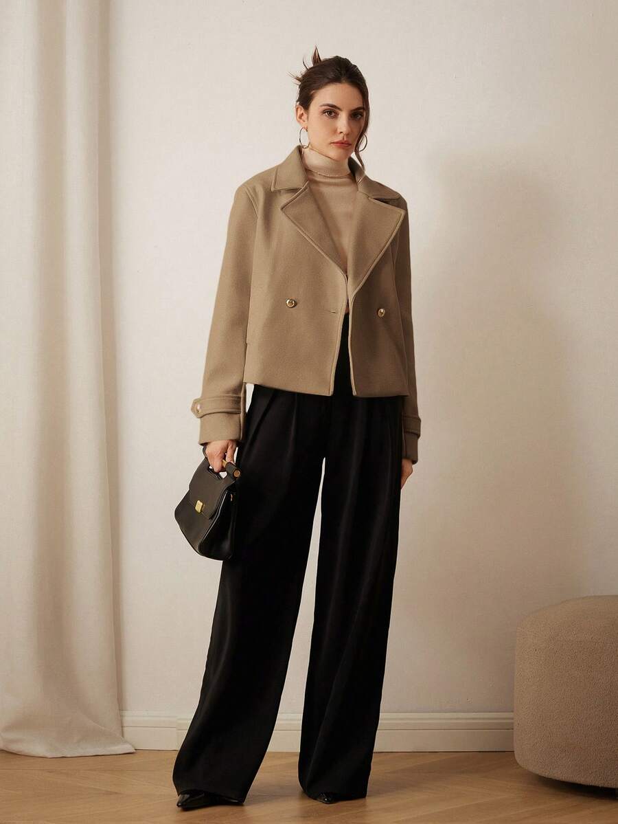 Double Breasted Cropped Jacket