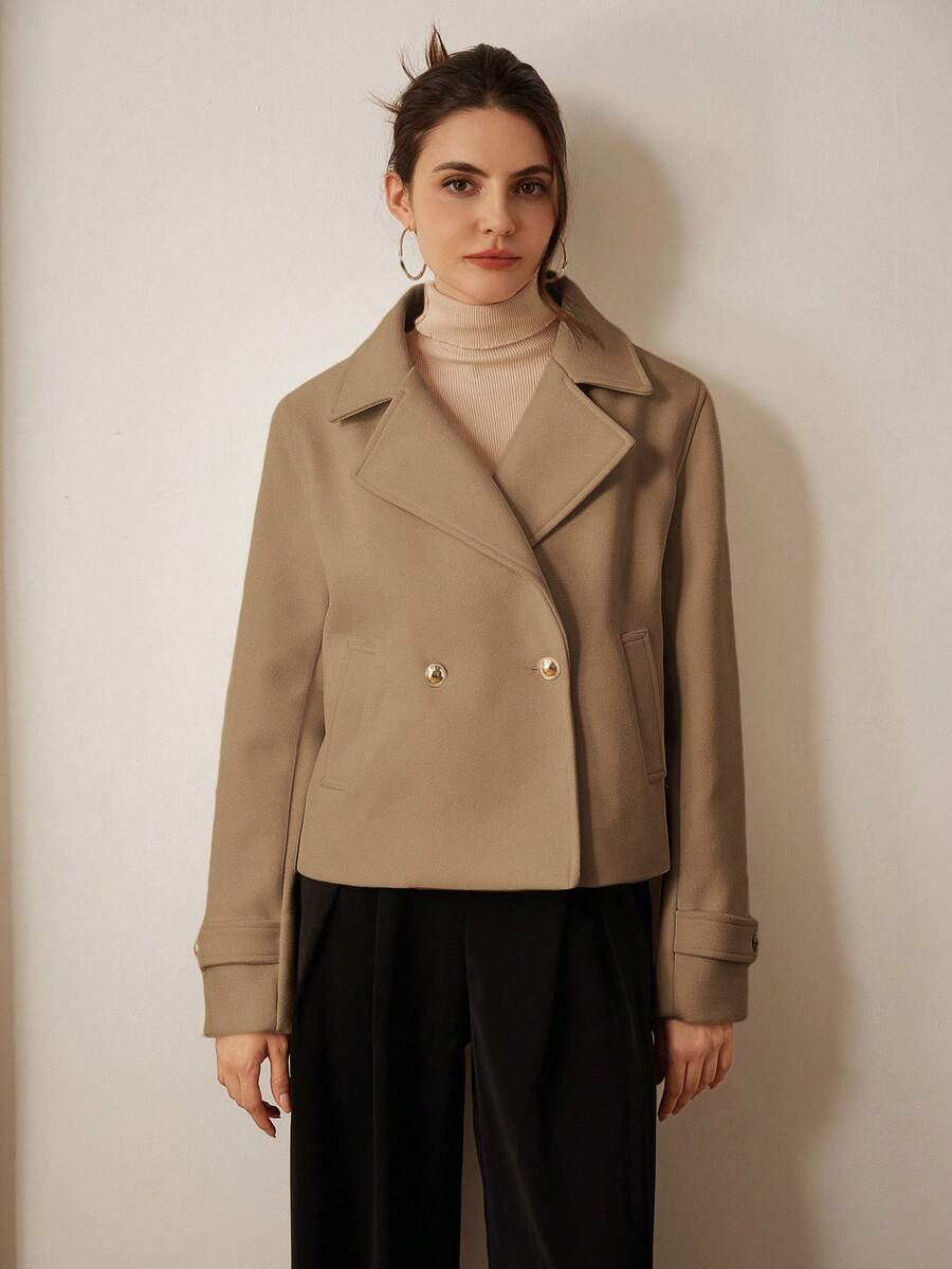 Double Breasted Cropped Jacket