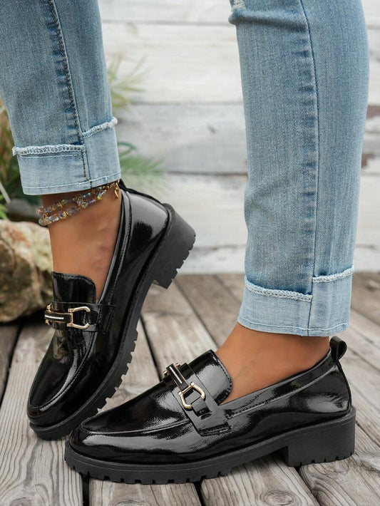 Soft Leather Look Penny Loafers