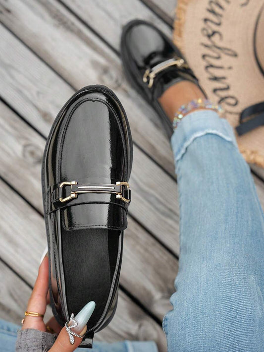 Soft Leather Look Penny Loafers
