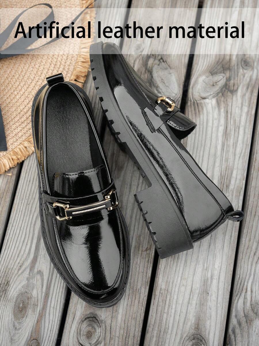 Soft Leather Look Penny Loafers