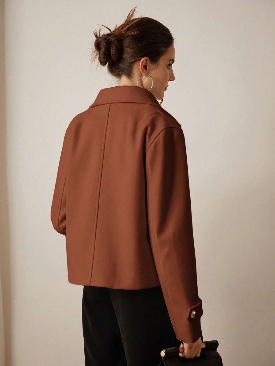 Double Breasted Cropped Jacket