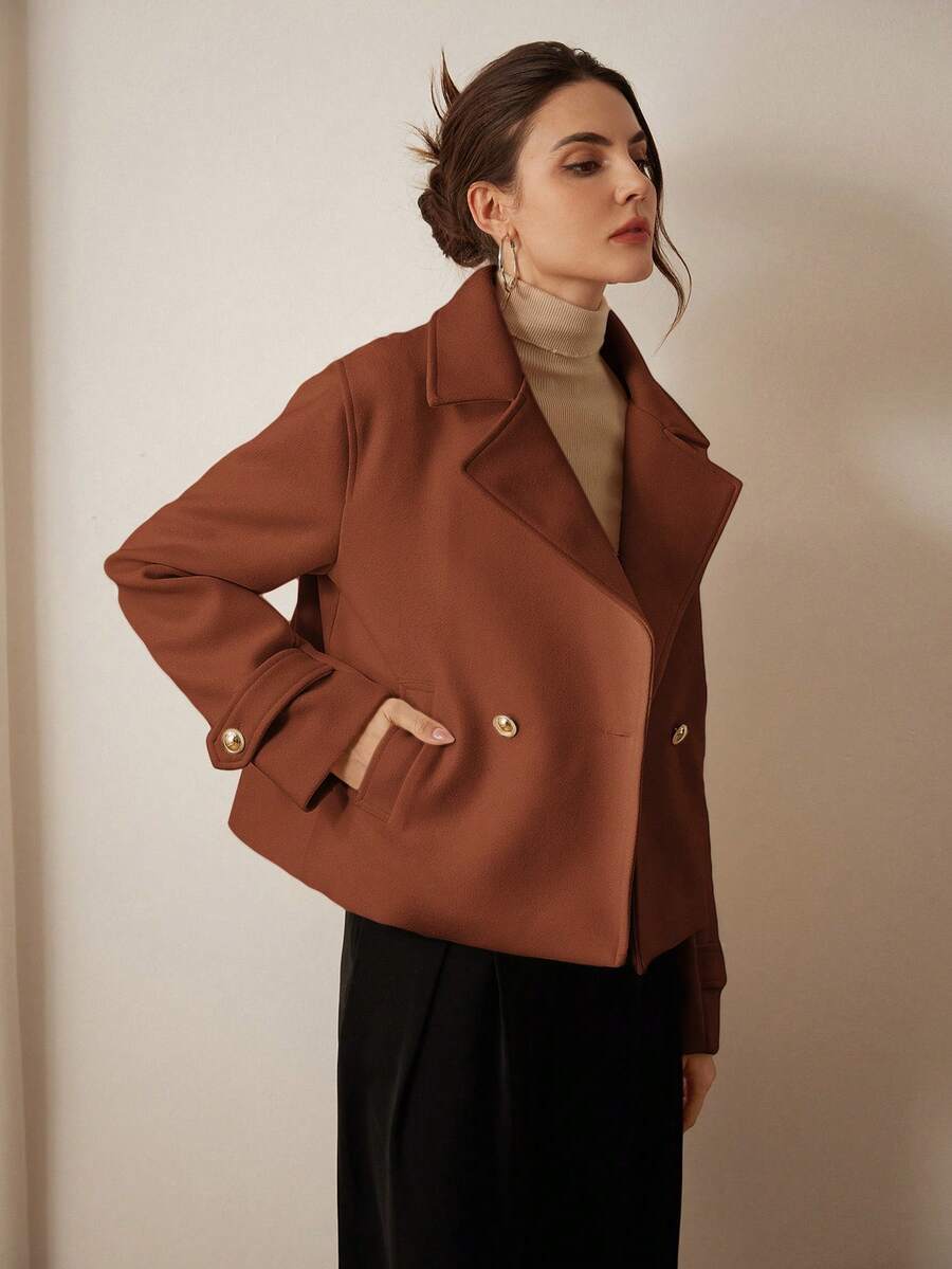 Double Breasted Cropped Jacket